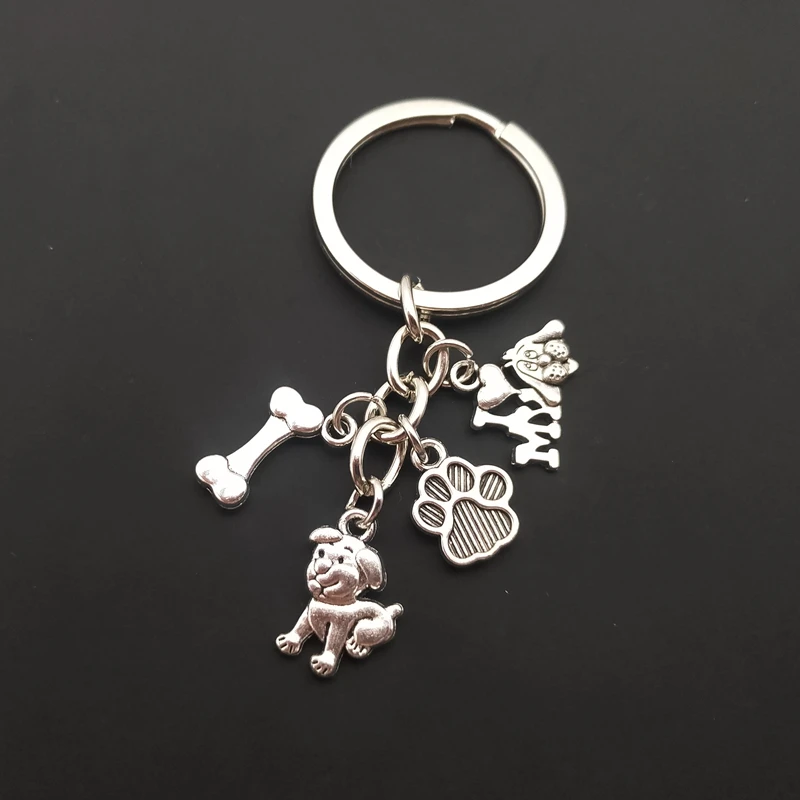 The latest cute Welsh corgi pictures dog keychain ladies bag pendant keychain men car keychain charm jewelry I love dogs gifts