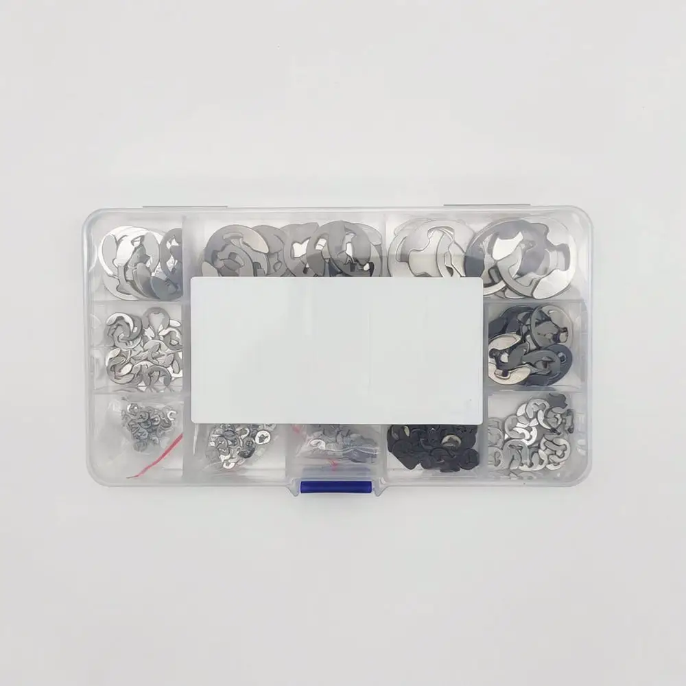 Durable E Type Retaining Ring Kit Stainless Steel Snap Rings For Machine Component Fastening And Industrial Hardware