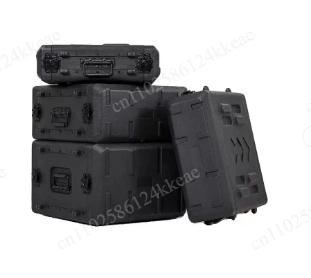 Shockproof PEPlastic Equipment Storage Case Portable Flight Tool Cabinet for Stage Audio AmplifierMicrophone Receiver Organizing