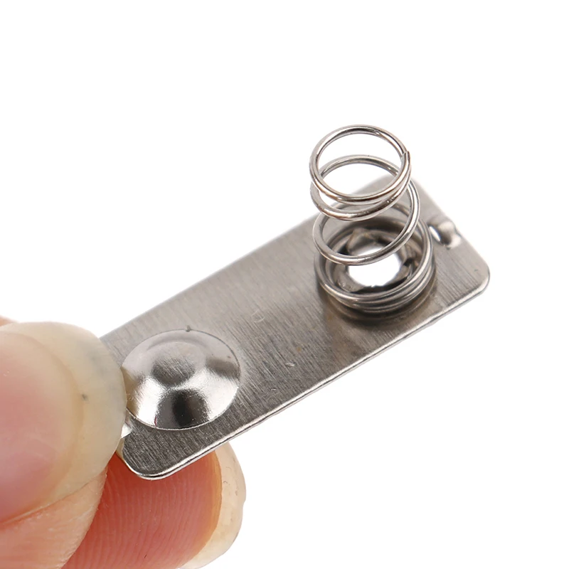 10pc Replacement Metal Batteries Spring Contact Plate Silver Suitable For AAA Batteries Home Tool Accessories