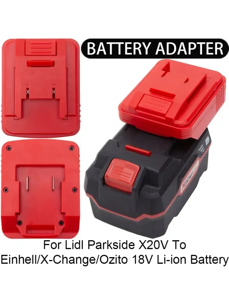 Adaptateur/convertisseur de batterie pour outils Einhell/X-Change/Ozito 18 V Li-ion vers adaptateur de batterie Lidl Parkside X20 V Li-ion