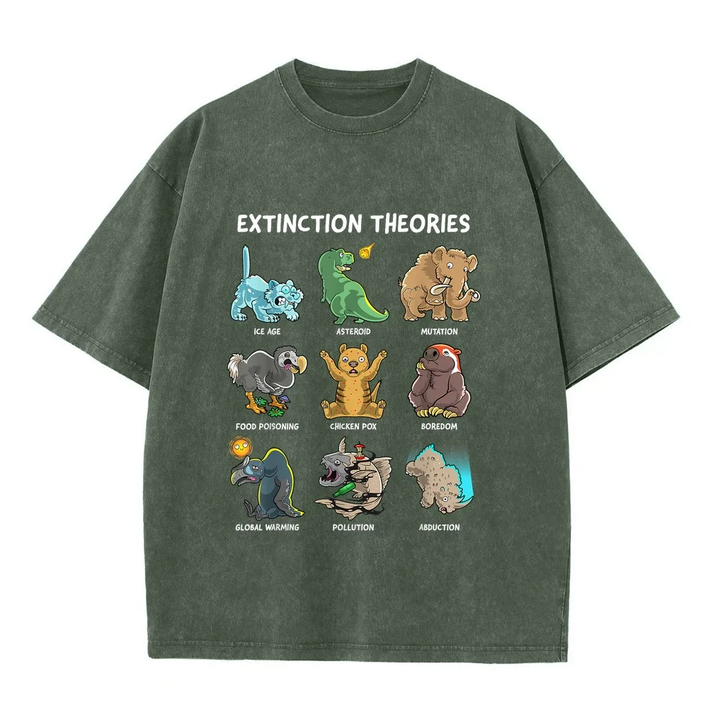 Extinction Theories Funny Prehistoric Extinct Animals T-Shirt Designer Man T Shirt Vintage Plus Size 100 Cotton Summer Top