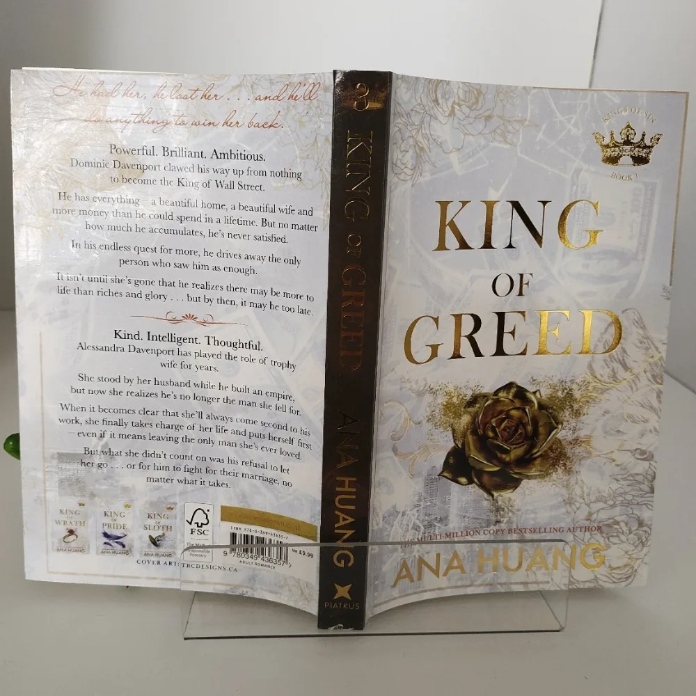 King of Greed Ana Huang English Book Kings of Sin Book 3 Twisted Series Author Billionaire Romance Fiction Reading