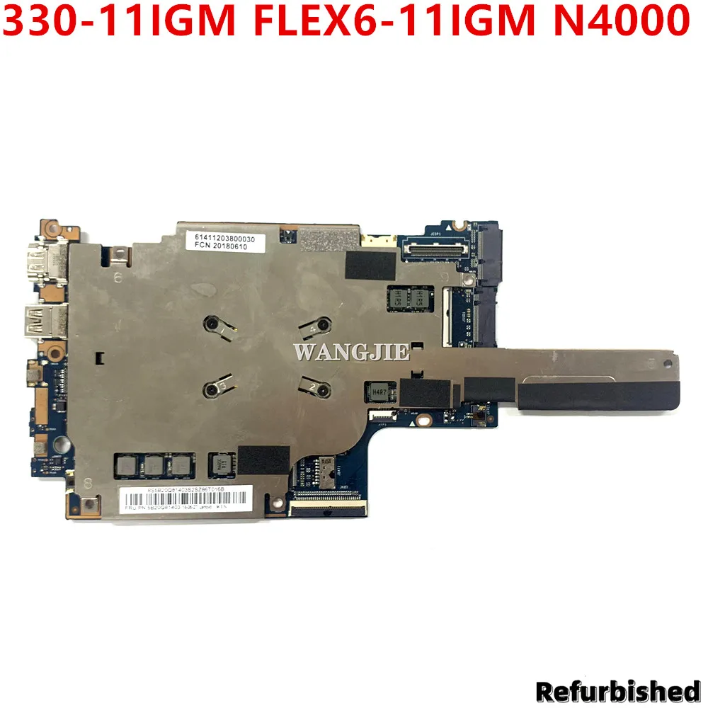 

Восстановленная материнская плата для ноутбука Lenovo Yoga 330-11IGM, FRU:5B20Q81403, с процессором N4000, ОЗУ 2 Гб, SSD 32 ГБ, 100% рабочий