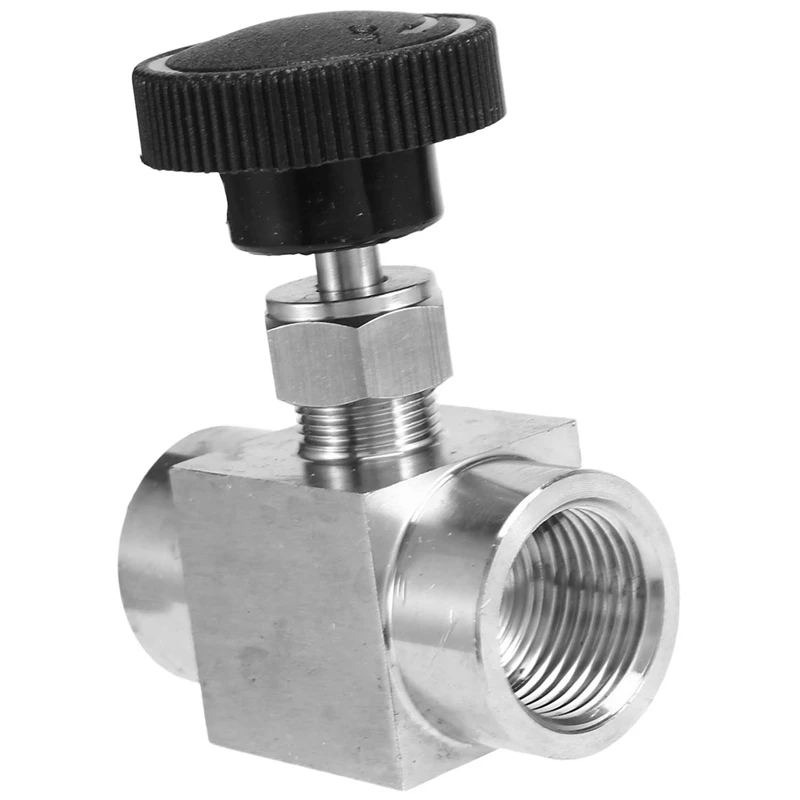 Válvula de aguja de cierre de Control de flujo de acero inoxidable, rosca hembra igual a BSP SS 304