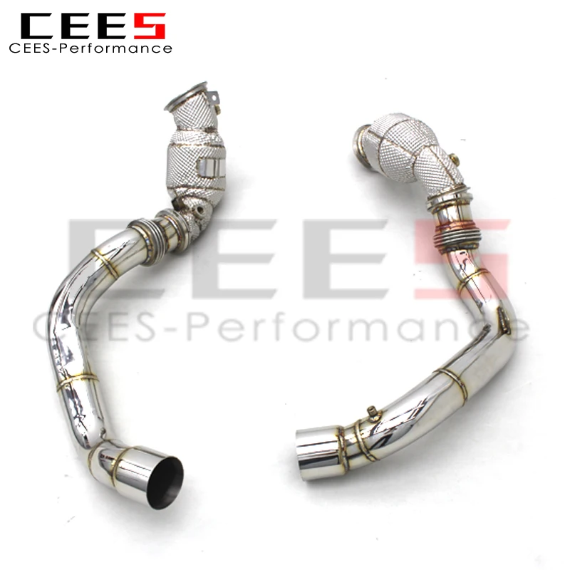 CEES Exhaust Downpipe For BMW M8 4.4TT V8 2019-2023 High flow catted downpipe Exhaust Pipe Downpipe