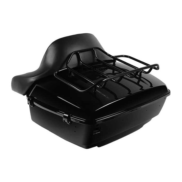 

Motorcycle ABS Gloss Black 13.7" King Size Tour Pak Trunk W/Backrest Rack Fit for Touring Road Street Glide 2014-2023