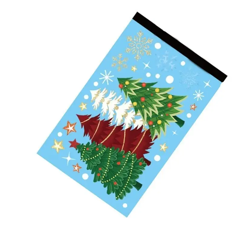 E8BD Christmas Tree Sticker Static Adhesive Window Decals Waterproof PVC Window Cling