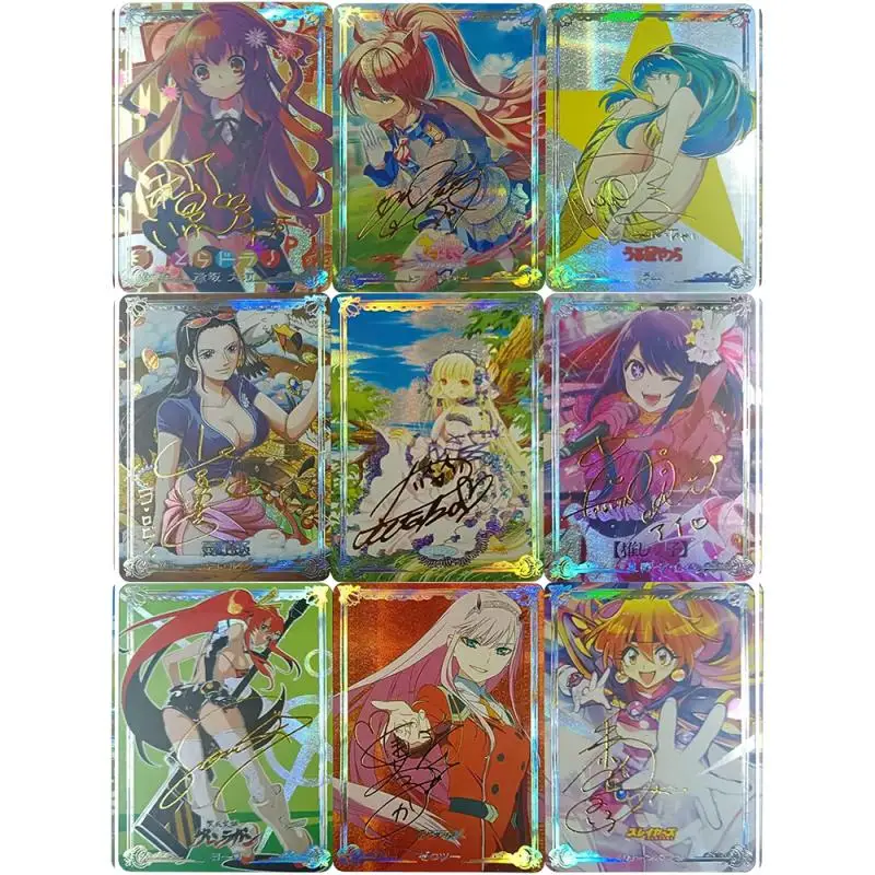 Anime Goddess Story DIY ACG Laser refrying Flash Cards Hoshino Ai Nico Robin Toys for boys carte da collezione regali di compleanno