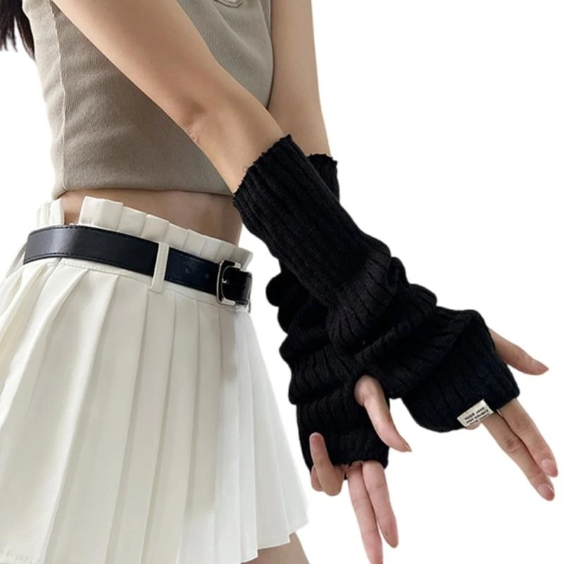 5ASDフィンガーレスグローブミュージックフェスティバルロンググローブパーティーサプライコスチュームアームウォーマー