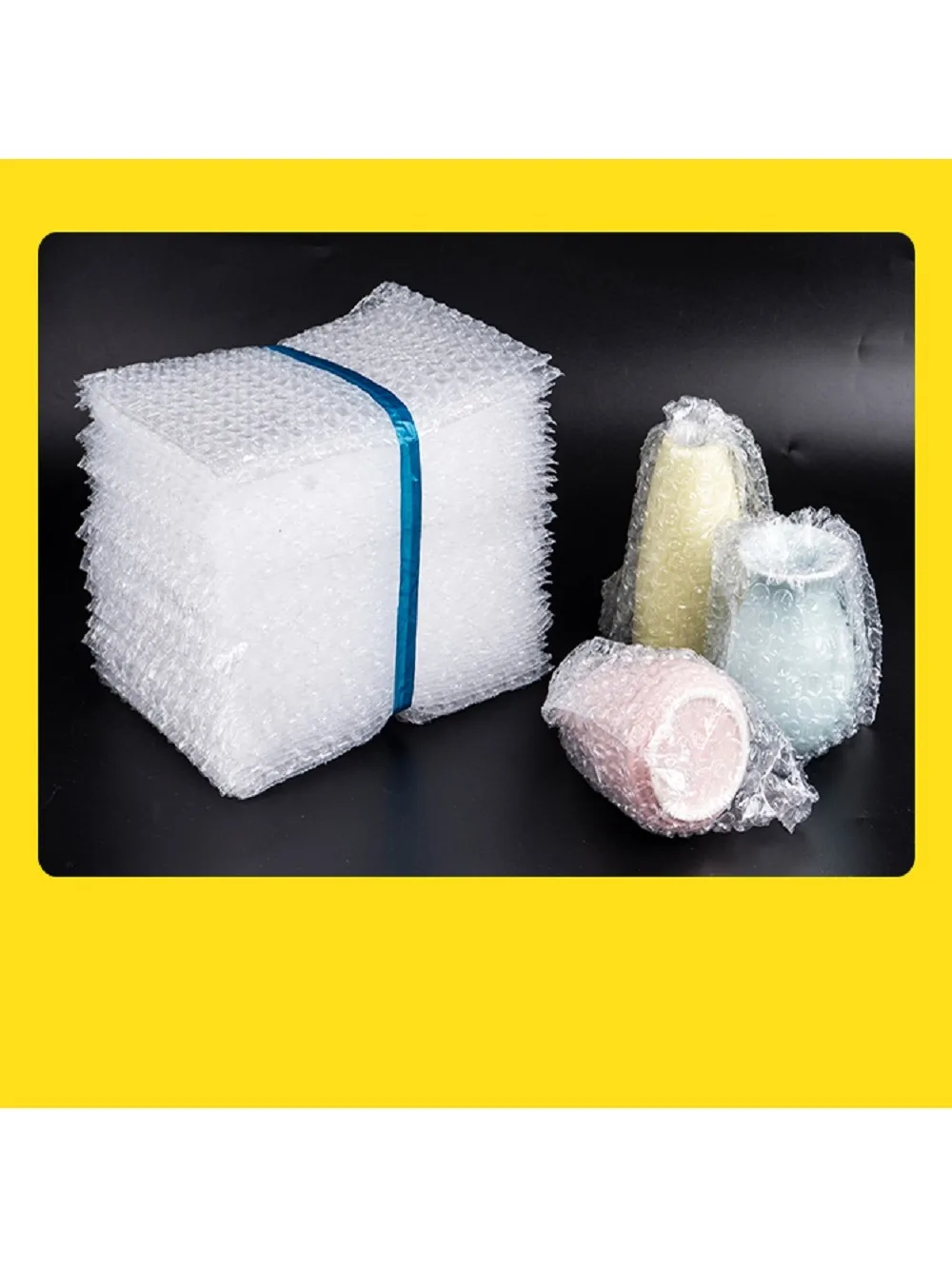 Branco Bubble Mailers Plastic Wrap Envelope, sacos de embalagem, claro, à prova de choque, embalagem saco, filme, atacado, 20x25cm, 100Pcs