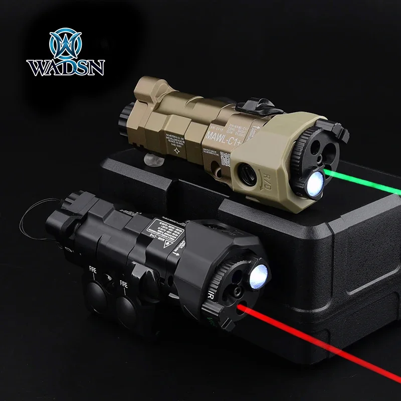 

New Upgraded MAWL-C1 Metal Red Green IR Laser Sight IR Visible LED Aiming Bule Dual Function Pressure Switch Strobe Weapon Scou