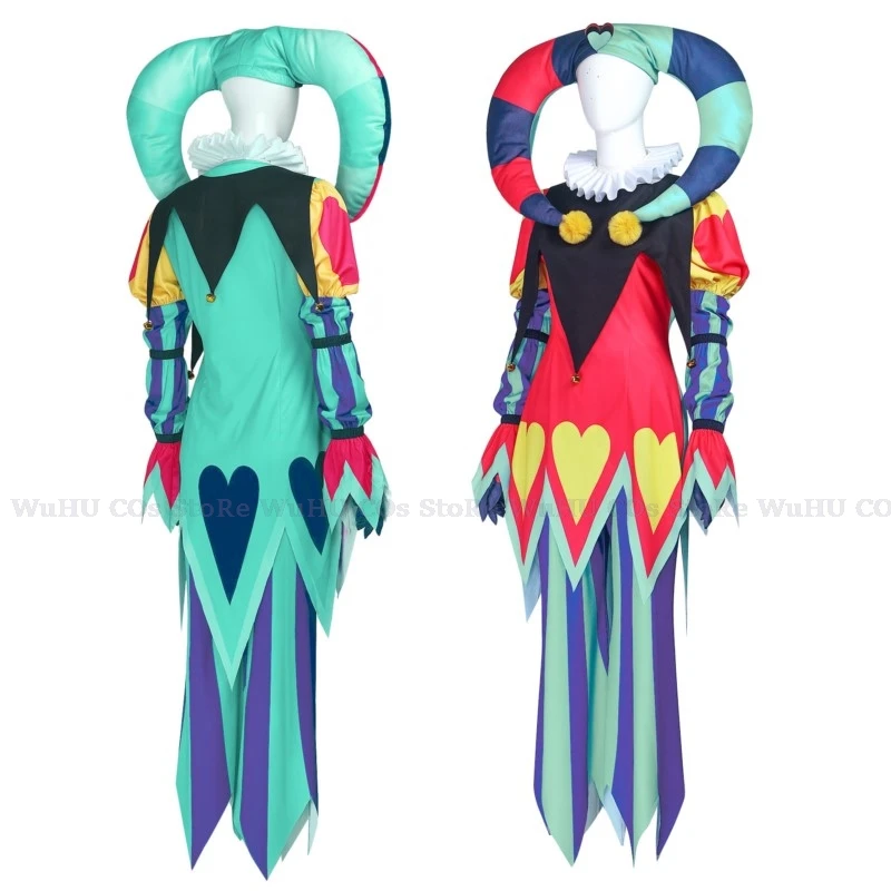 

Fizzarolli Cosplay Costume Tops Pants With Hat Neckwear Gloves Full Set Halloween Carnival Costume Clown Suit