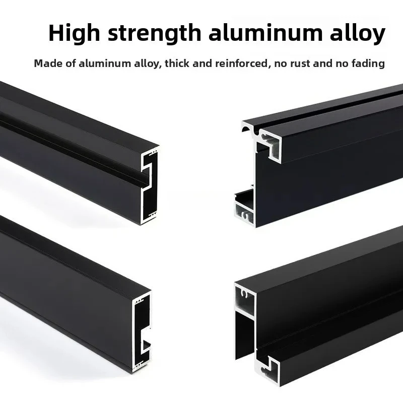 Non-track Ghost Door Sliding Rail Hardware Fittings for Bidirectional Buffer Wooden Door Invisible Sliding Hanger  Accessories
