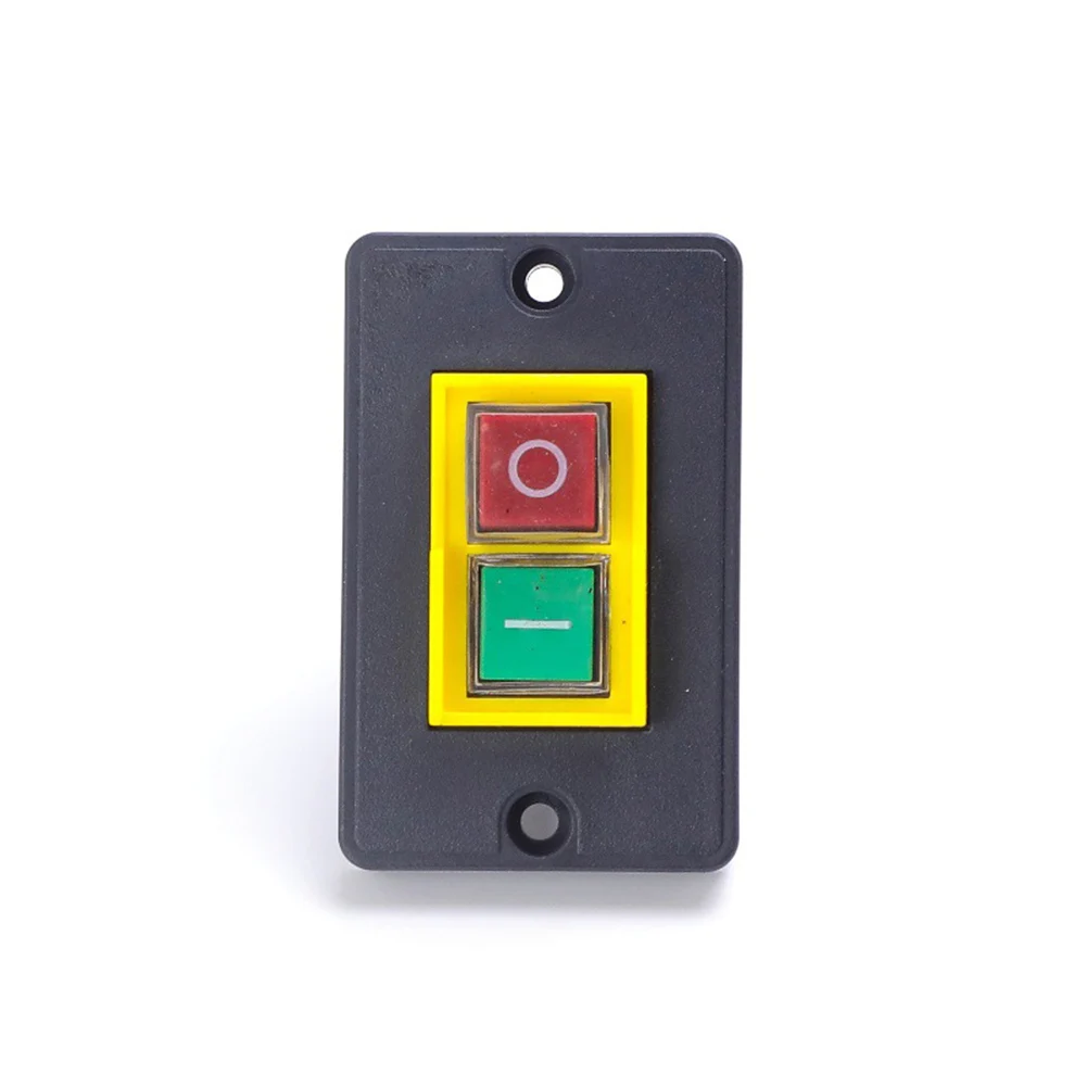 1pc KJD6-3 Electromagnetic Switch With Panel Waterproof Start Button 5E4 250V Switch For Industrial Machinery Textile Machines