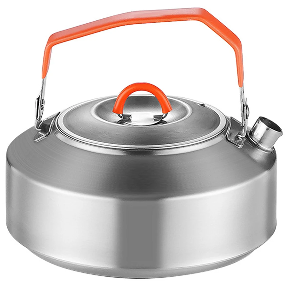 

Stainless Steel Boiling Kettle Portable Camping Tea Kettle Large Capacity Wear Resistant Water Pot Stovetop Kitchen Mini