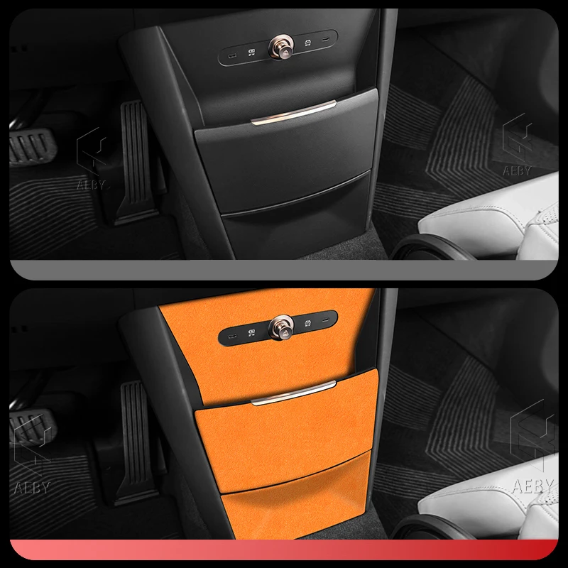 Voor ZEEKR X 2023-2025 Suède Centraal bedieningspaneel Deurknop stickers Decoratieve Auto-interieur Modificatie Accessoires