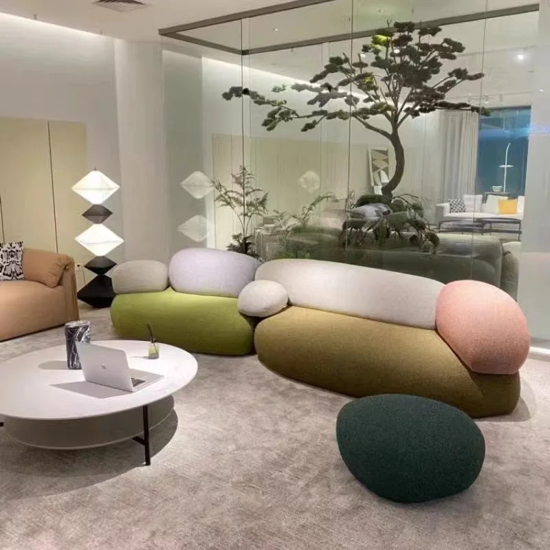 

Cobble creative fabric sofa light luxury simple special-shaped designer clothing store leisure reception furniture