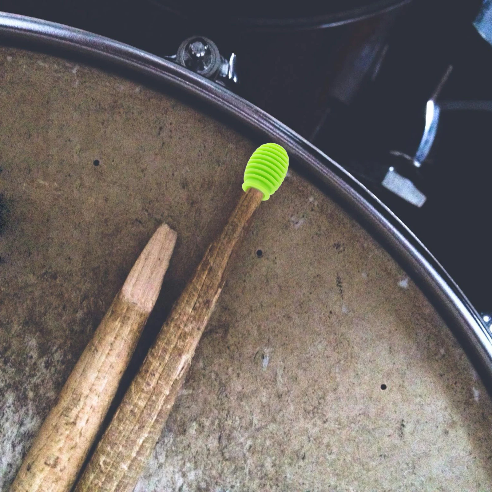 

2Pcs Drumstick Noise Reduction Silicone Spiral Covers Silent Practice Drum Mute Tips Accessories Drum Dampener