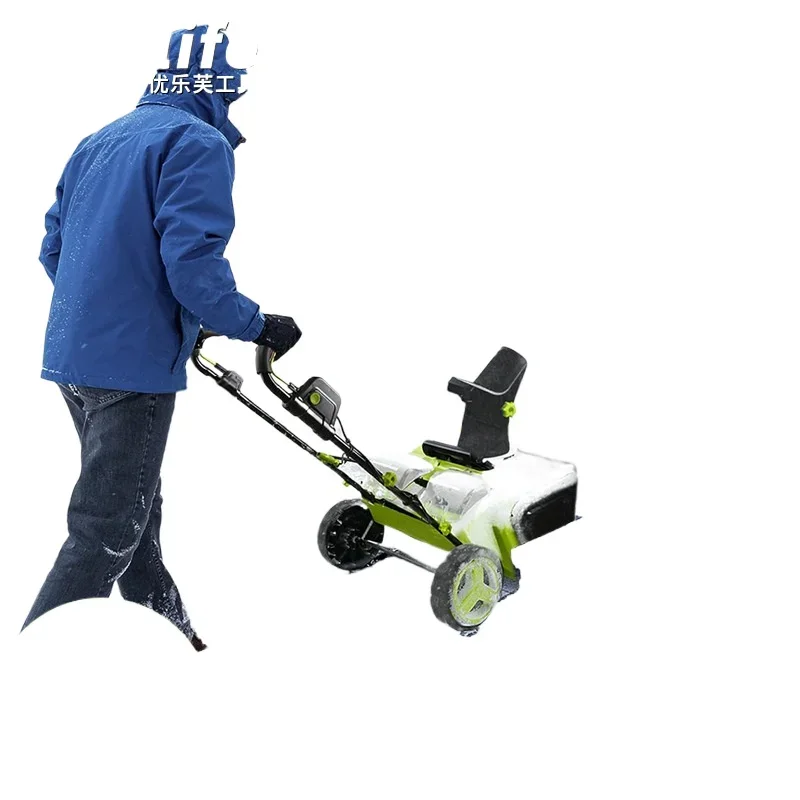 Electric wireless hand push snow plow small snow clearing equipment school road property snow shoveling