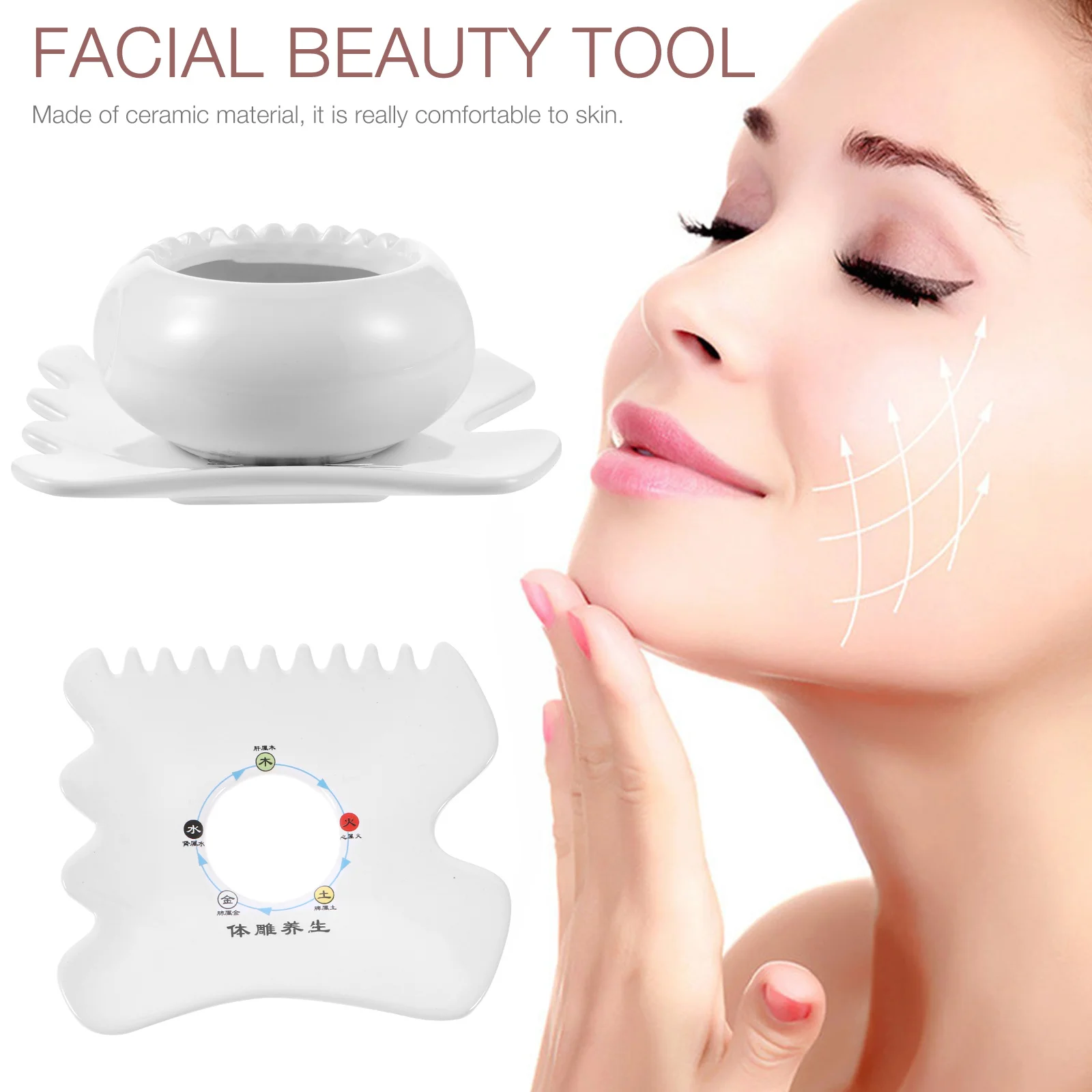 

Guasha Board Scraping Plate Ceramic Scraping Plate Body Massage Board Guasha Tool