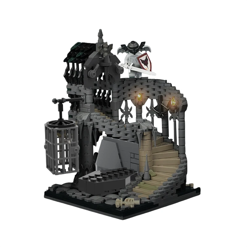 BuildMoc Ghost House Bricks Building Blocks Dragons Game Vampire Dungeon Blocks Set Skull Dungeonsed Lantern Children Xmas Gift