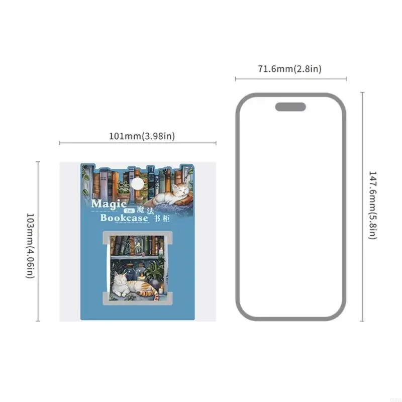 6Rolls Bookshelf Theme Decorative Tape 40mmX2m Waterproof PET Sticker For Craft Scrapbooking Journal Planner Photo Album