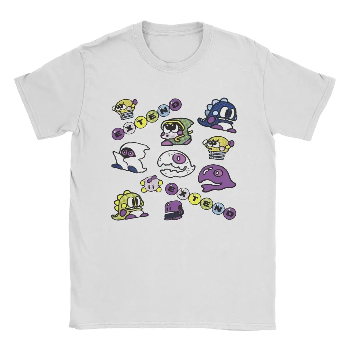 Men's Bubble Bobble Game T Shirt 100% Cotton Clothing Novelty Short Sleeve O Neck Tees Plus Size T-Shirts