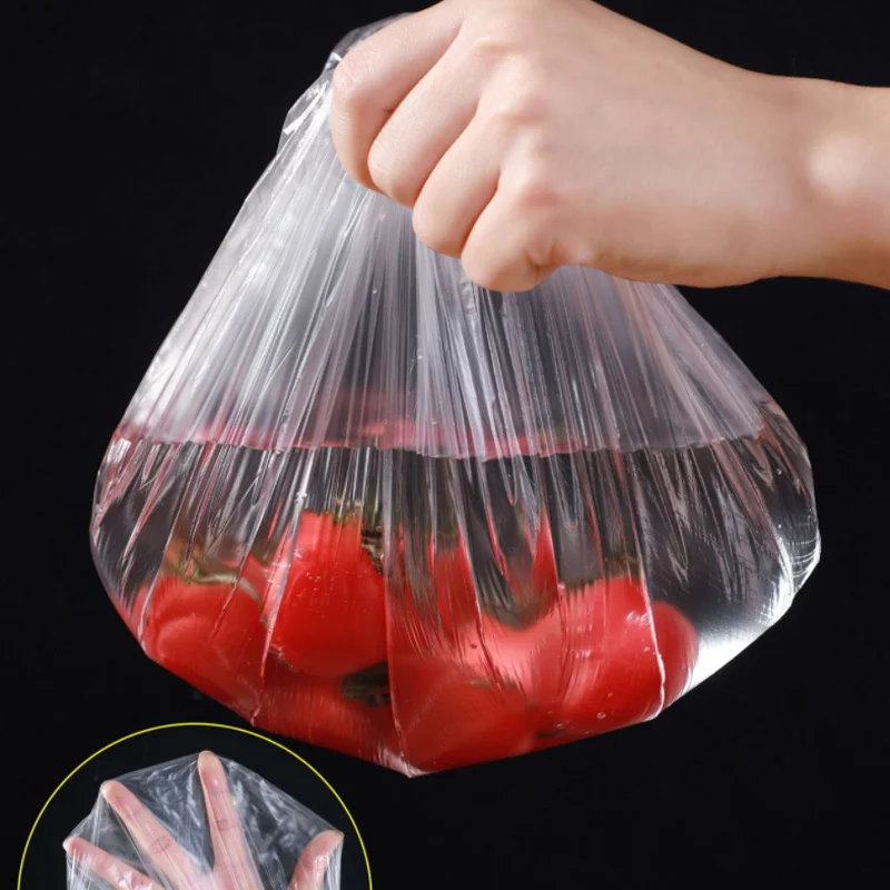 Disposable Food Storage Cover Reusable Elastic Fresh Food Covers Stretch Wrap Bowl Dish Food Cover Fresh Keeping Bags Shower Cap