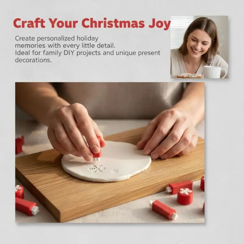 Christmas Alphabet Clay Stamp Set Food Safe Lowercase Letter Molds for DIY Enthusiasts Xmas Handmade Craft Baking Decor