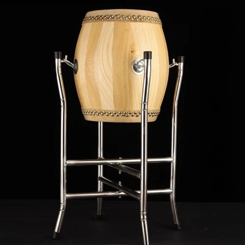 Wood Hall Drum 6.5 Inch High Pitched Cowhide Drums Professional Folk Opera Hall Drums Chinese Traditional Music Drum Instrument