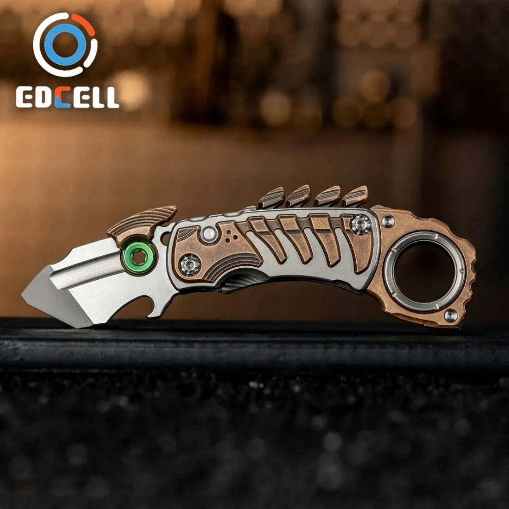 EDCELL EDC Fierce Claw Crowbar Ring Titanium Bronze Limited 88 Stress Relief Toy Fidget Toys For Adults Original Designs