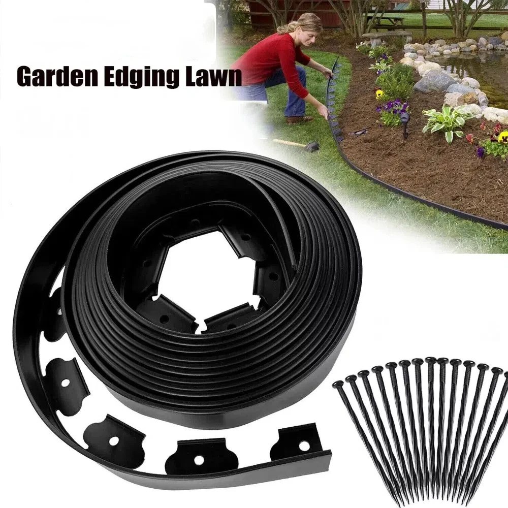 Durable Outdoor Lawn Border Palisade Plant Protection Garden Lawn Edging Plastic Gardening Decorative Grass Border Fence