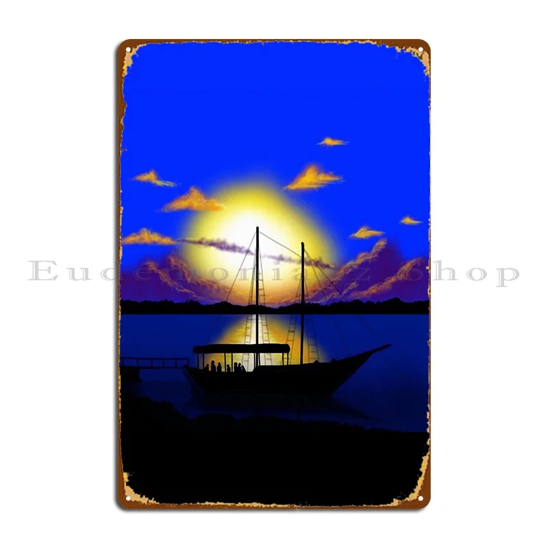 Sundown Somewhere Metal Signs Bar Cinema Print Design Create Tin Sign Poster