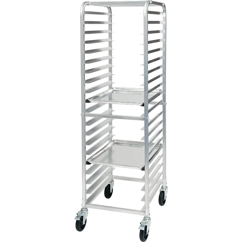 20-Tier Aluminum Sheet Pan Rack with Brake