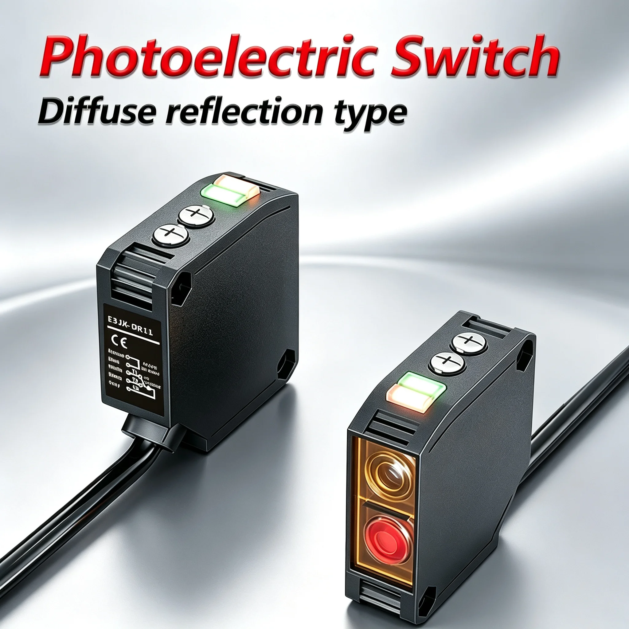 E3JK Photoelectric Sensor Diffuse Reflection Relay Output 24-240 AC/DC Universal Diffusion Optical Photoelectric Switch