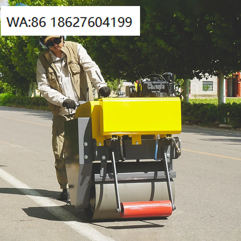 

Walk Behind Single Wheel Vibratory Road Roller Portable Mini Compactor for Narrow Pavement Repair Construction