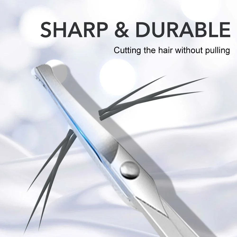 1 pièces professionnel petit maquillage sourcils ciseaux de toilettage pour visage nez cheveux tondeuse à barbe hommes et femmes outil de beauté