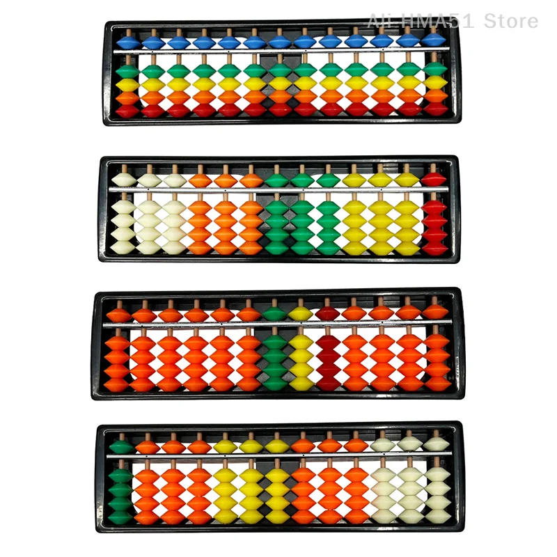 13 Digit Rods Standard Abacus Children's Plastic Abacus Soroban Calculator Counting Tool Mathematics Beginners Caculating Toy
