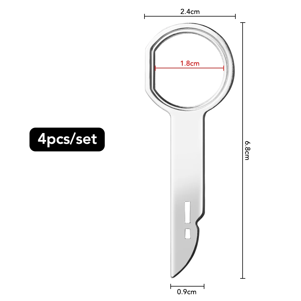 Car Styling Radio Removal Key Pin Tool For Audi A3 8L 8P A4 B6 B7 B8 C6 4F RS3 Q3 Q7 TT 8L 8V S3