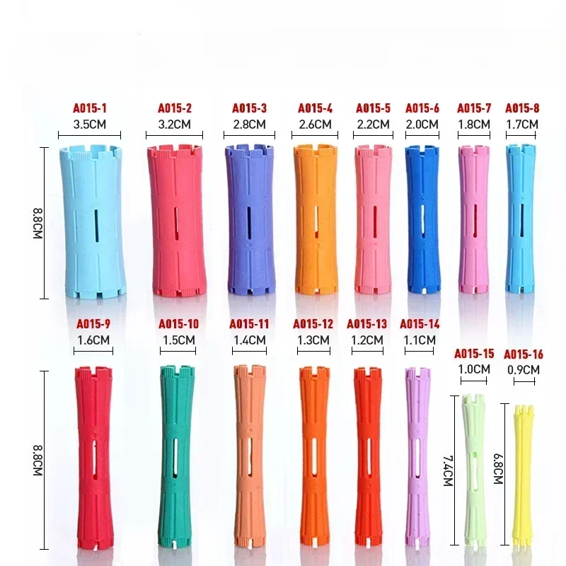 Hair Perm Rods Cold Wave Rods Plastic Perming Rods Hair Curling Rollers Curlers Steel Pintail Comb Hair Curler No Heat for Women
