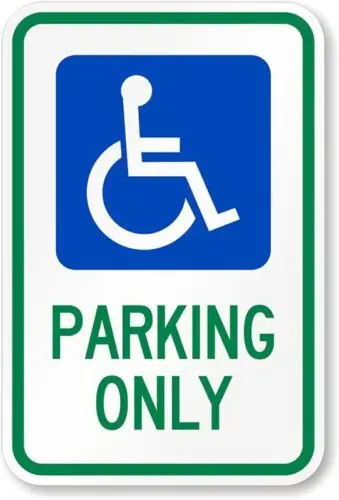 Ada Handicapped Parking Aluminum Weatherproof 12