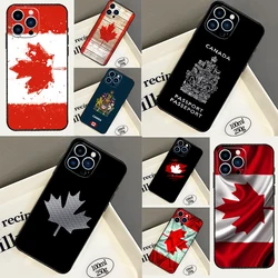 Canada Canadian Flag Phone Case For iPhone 14 13 12 11 15 16 Pro Max X XR XS Plus 12 13 Mini Bumper Back Cover