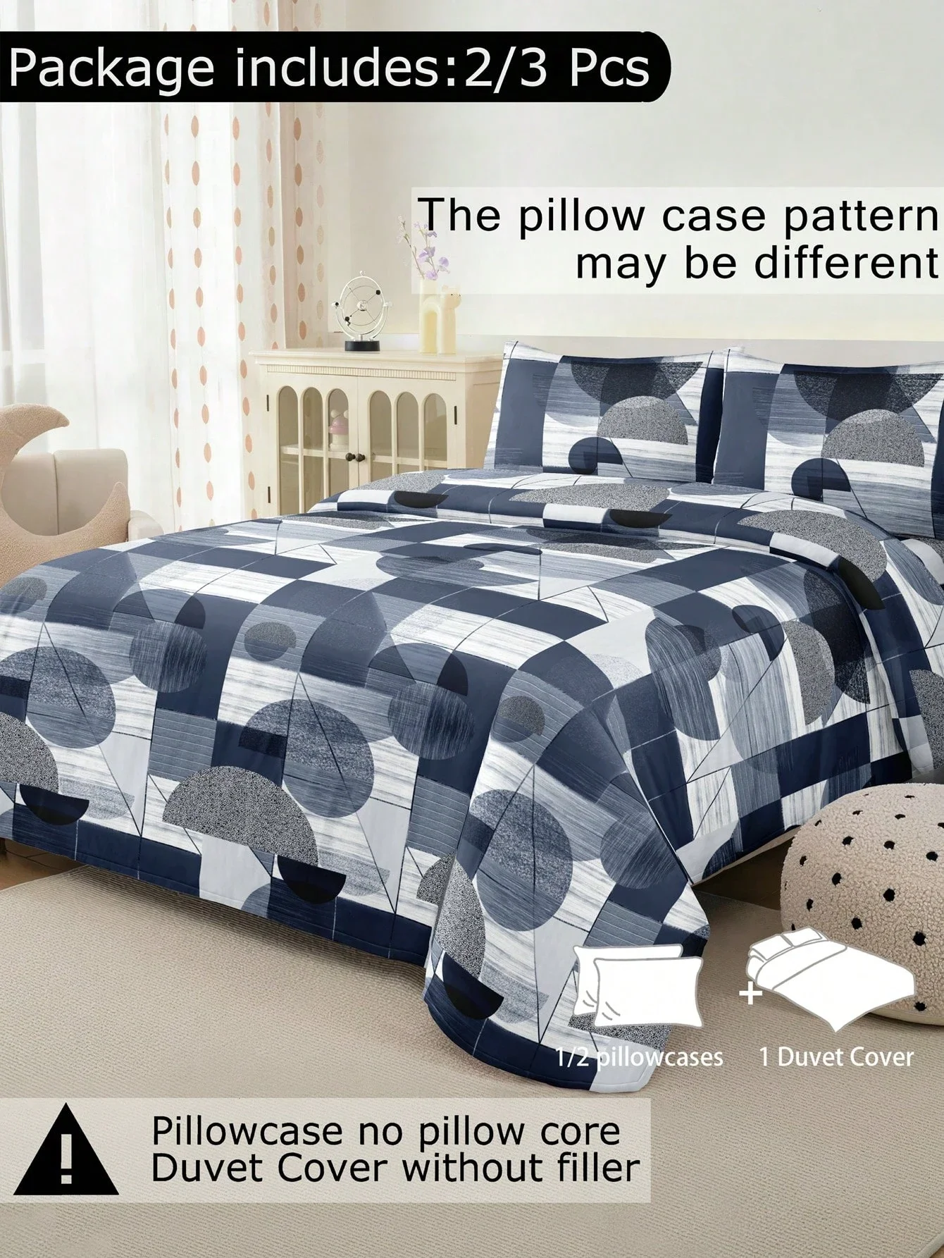 3pcs Zebra Print Duvet Cover Set (Bedding Sets Insert Not Included)Suitable For All Seasons Machine Washable Queen King Size