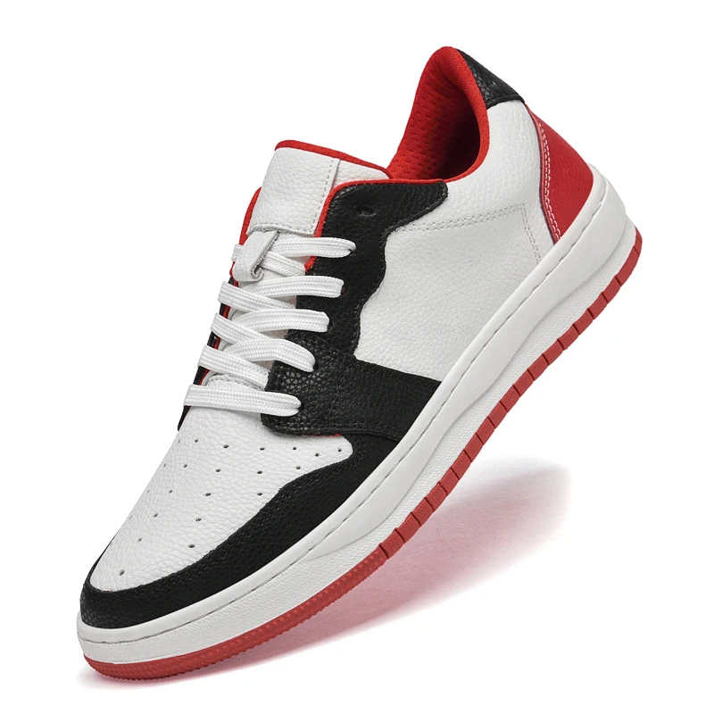 

2026 New Unisex Genuine Cow Leather Low-Top Sneakers Lace-Up Breathable Lightweight Casual Board Shoes for Daily Outdoor Streetw