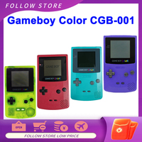 Refurbished Game Boy Color GBC Game Console CGB-001 Gameboy Color with New Shell New IPS Screen Adjustable Backlight GBC Games