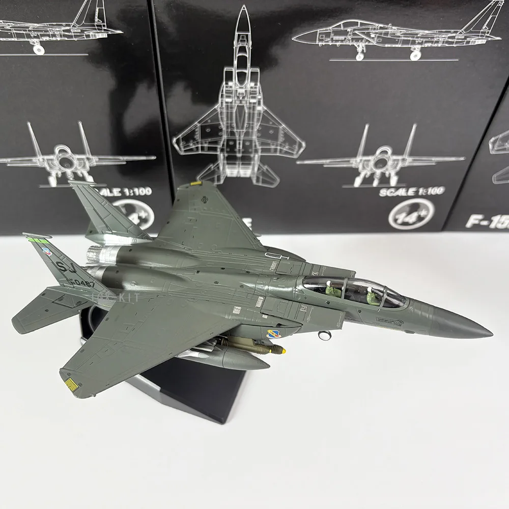 1:100 Scale US Military F-15E Fighter F15 Gulf MIG Killer Finished Alloy Diecast Aircraft Models Ornament Aviation Souvenir