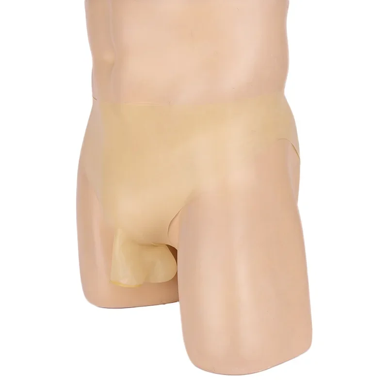 G سلسلة طبيعة اللاتكس الرجال الواقي الذكري الملابس الداخلية القضيب غمد سراويل قصيرة رقيقة جدا الوثن الملابس الداخلية سيور مثير سلسلة مثلي الجنس الملابس الداخلية