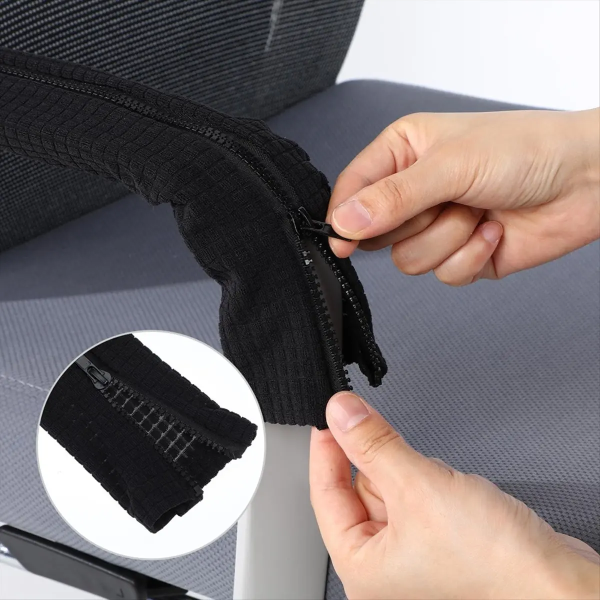 A78I 2 Pcs Armrest Protectors Polyester Armrest Cover Office Chair Stretchy Swivel Chairs Arm Armrest Covers for Home Office