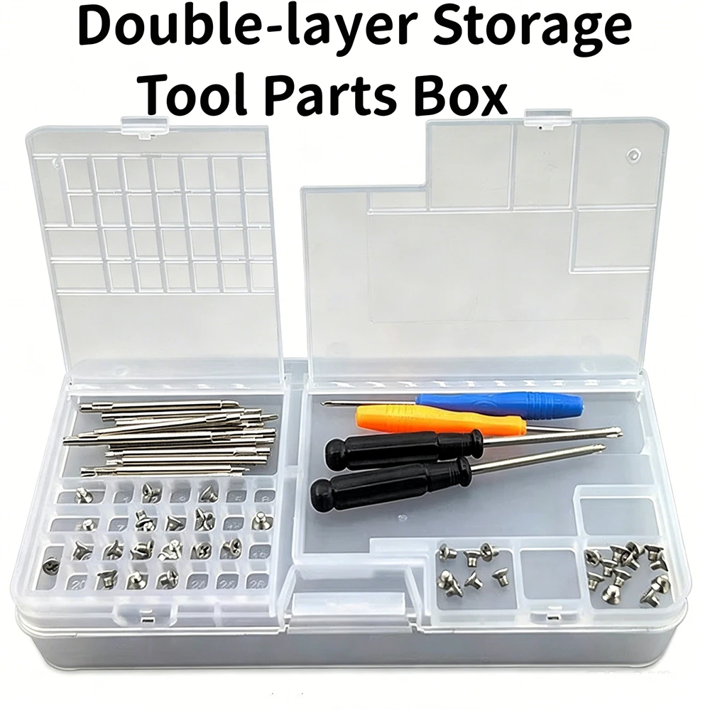 1PC Transparent Rectangle Plastic Storage Box Screw Holder Case Organizer Container Jewelry Nail Art Equipment Tools Box Case